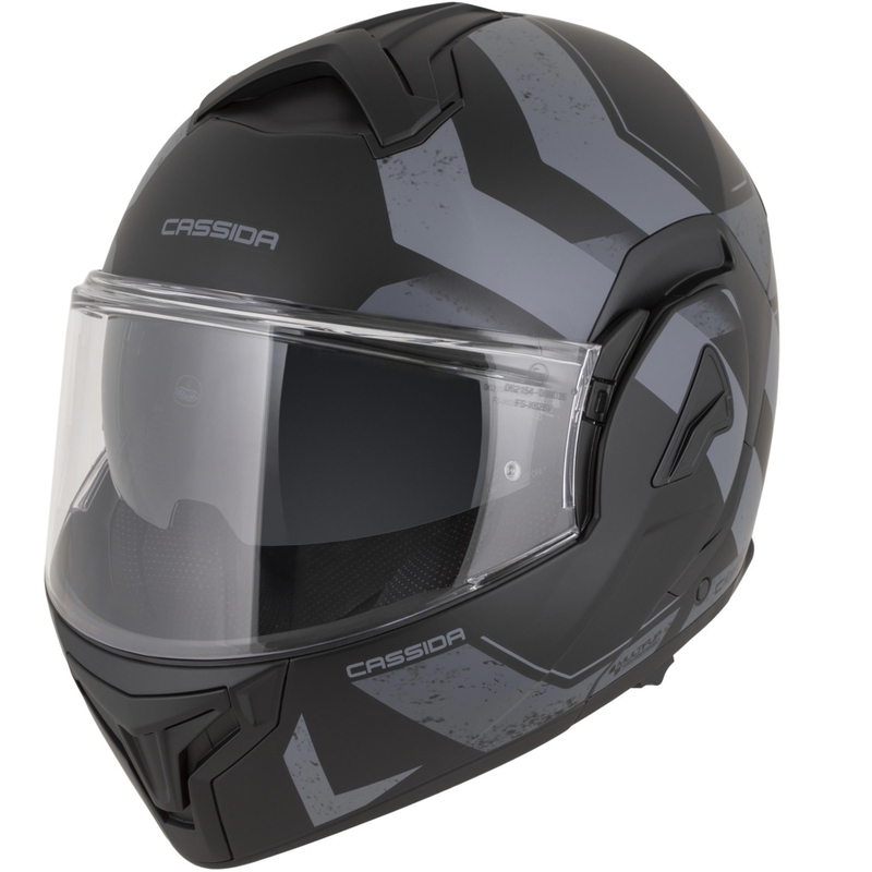 Cassida MultiFlip Korp preklopna motoristična čelada mat črna-temno siva-siva