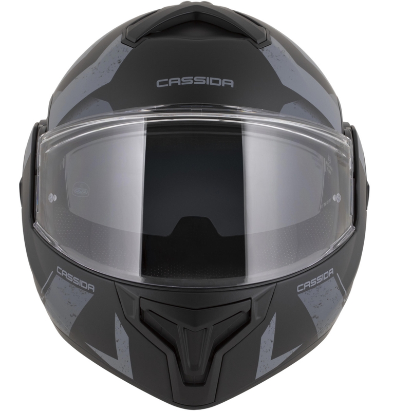 Cassida MultiFlip Korp preklopna motoristična čelada mat črna-temno siva-siva