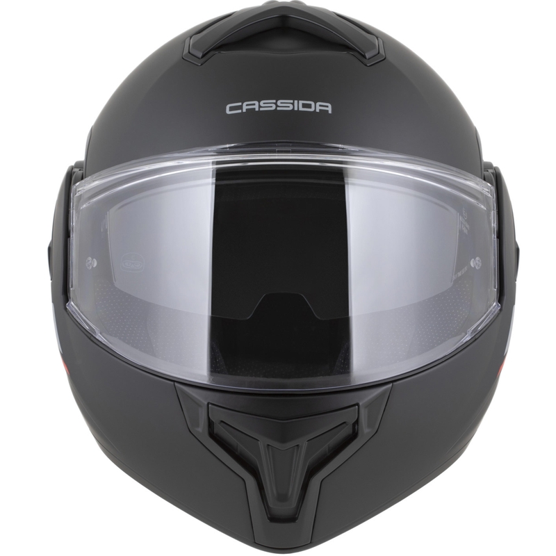 Cassida MultiFlip Korp preklopna motoristična čelada mat črno-rdeče-siva