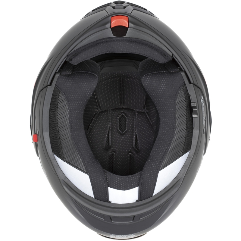 Cassida MultiFlip Solid preklopna motoristična čelada biserno bela-črna