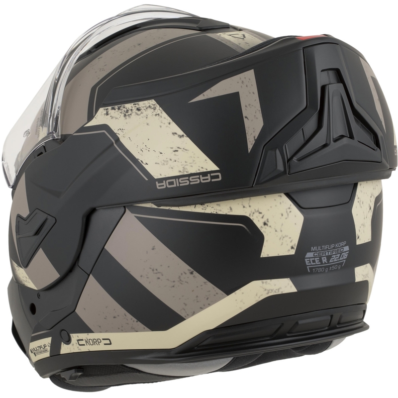 Cassida MultiFlip Korp preklopna motoristična čelada mat črno-peščeno-kaki