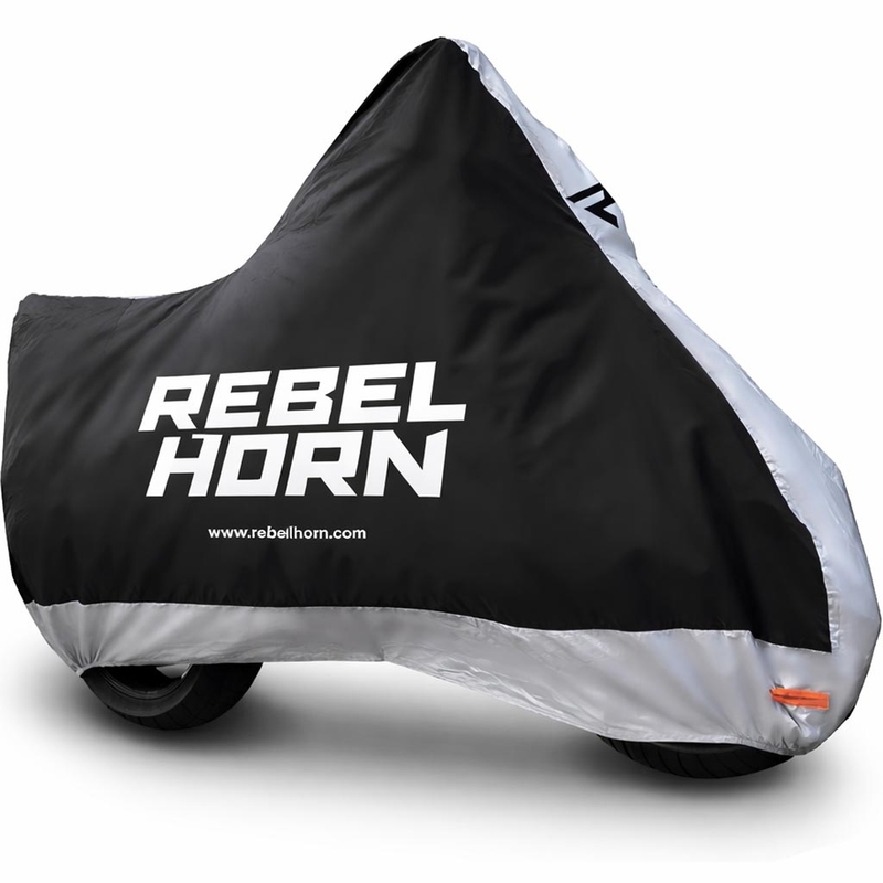 Prevleka za motor Rebelhorn Shelter črno-srebrna