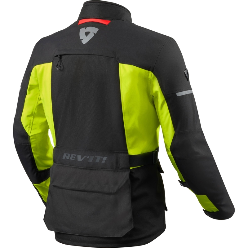 Motoristična jakna Revit Outback 5 H2O črno-fluo rumena