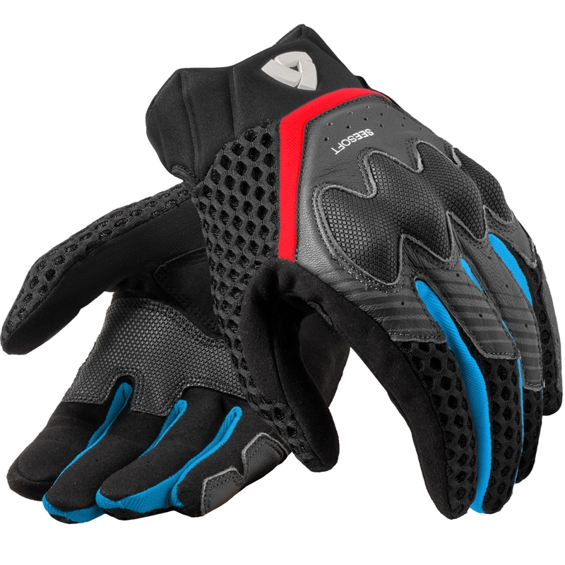 Moto rokavice Revit Veloz rdeče-modre