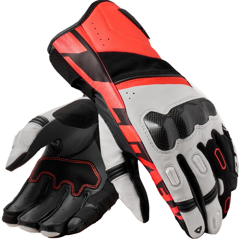 Moto rokavice Revit RSR 5 belo-fluo rdeče