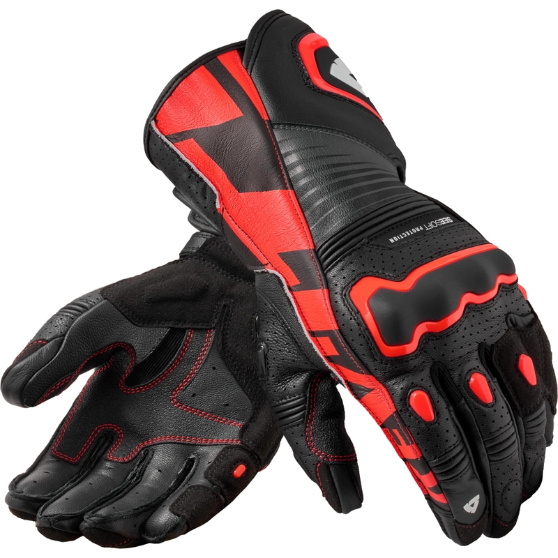 Moto rokavice Revit Argon 3 črno-fluo rdeče