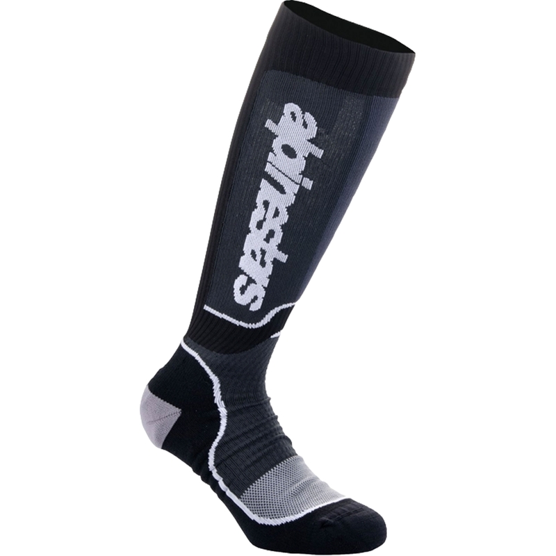 Črno-bele otroške nogavice Alpinestars MX Plus