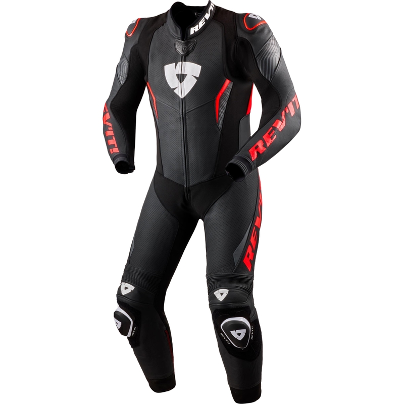 Moto kombinezon Revit Argon 3 črno-fluo rdeč