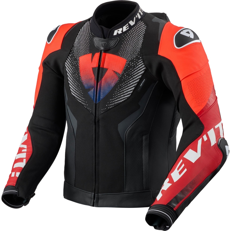 Usnjena motoristična jakna Revit Hyperspeed 3 PRO črno-rdeča