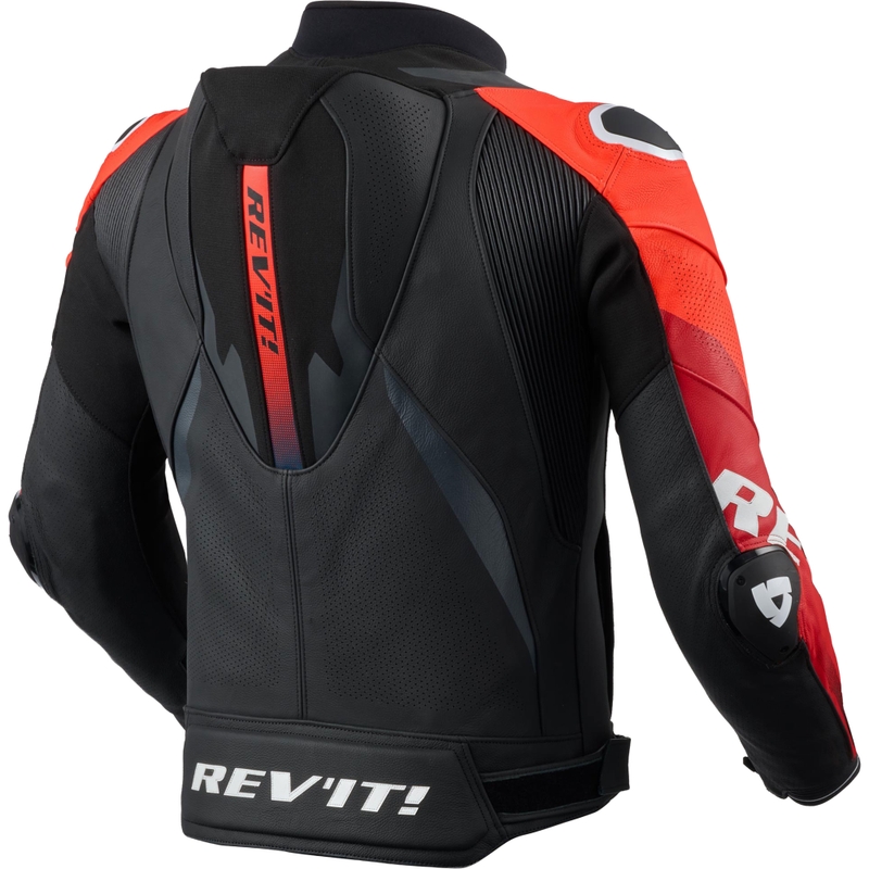 Usnjena motoristična jakna Revit Hyperspeed 3 PRO črno-rdeča