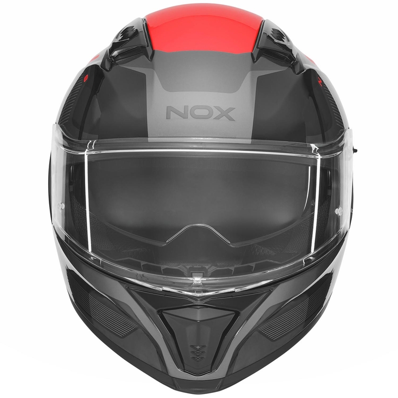 Motoristična čelada NOX N402 Mentor črno-rdeča