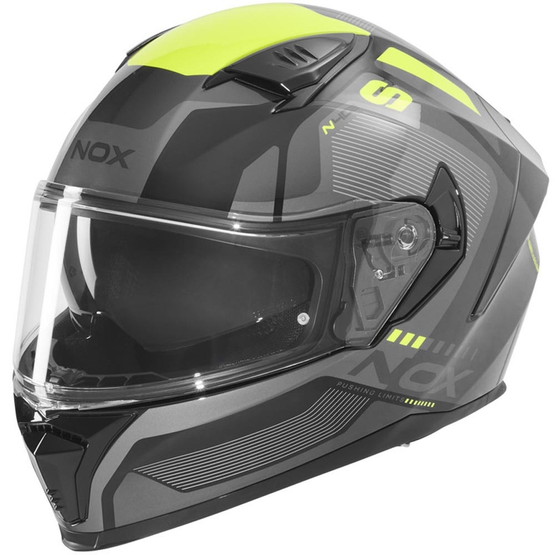 Motoristična čelada NOX N402 Mentor črno-fluo rumena