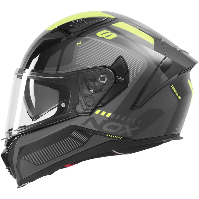 Motoristična čelada NOX N402 Mentor črno-fluo rumena