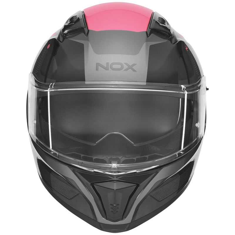 Motoristična čelada NOX N402 Mentor črno-roza