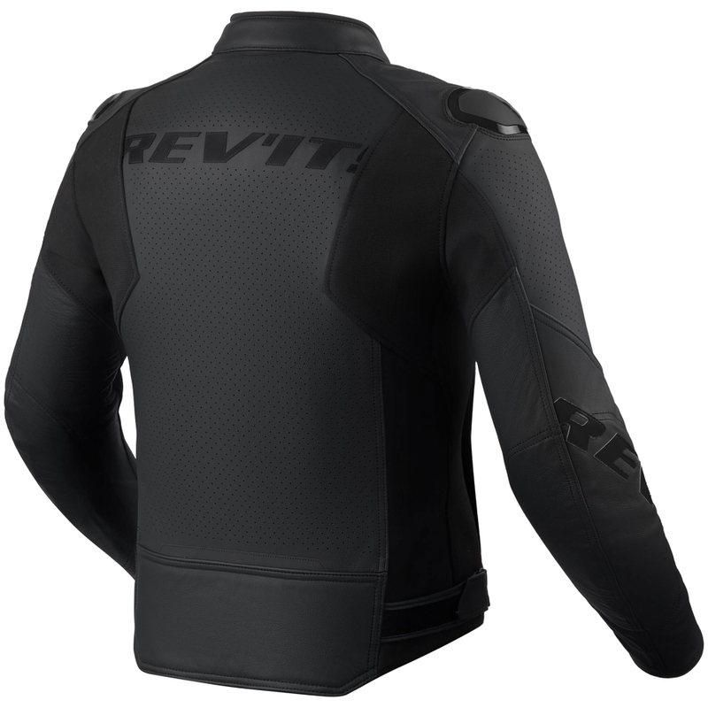 Usnjena motoristična jakna Revit Quadratic črne barve