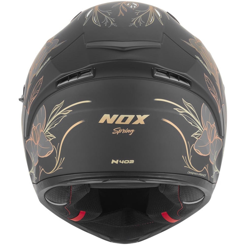Motoristična čelada NOX N402 Spring, mat črno-zlata