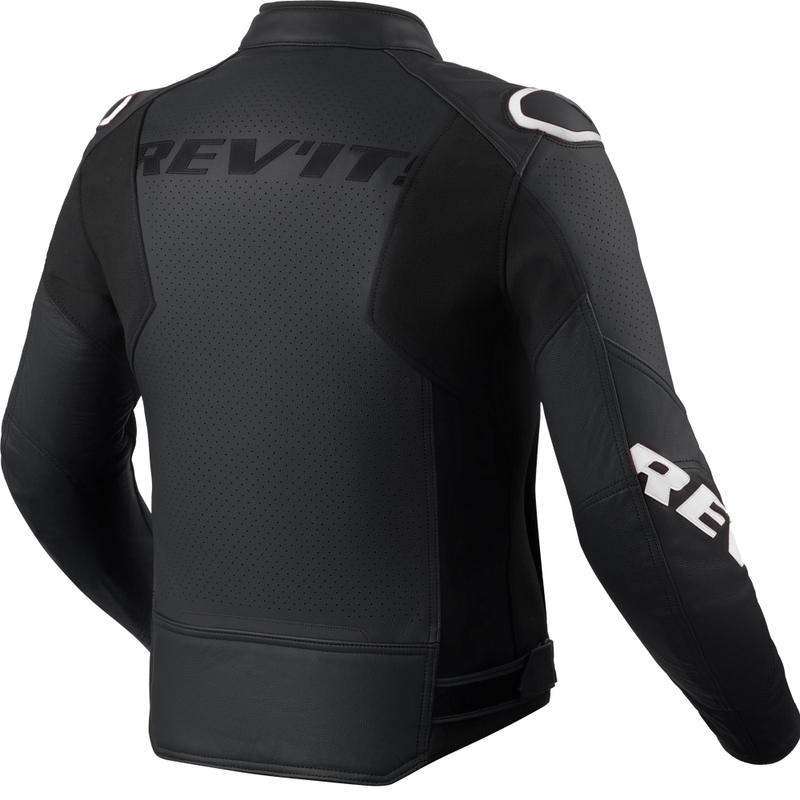 Revit Quadratic motoristična usnjena jakna črno-bela