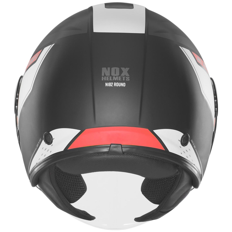 Odprta motoristična čelada NOX N182 Okrogla mat črno-rdeča