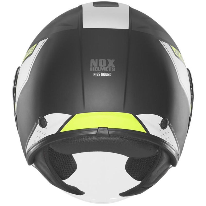 Odprta motoristična čelada NOX N182 okrogla mat črno-fluo rumena