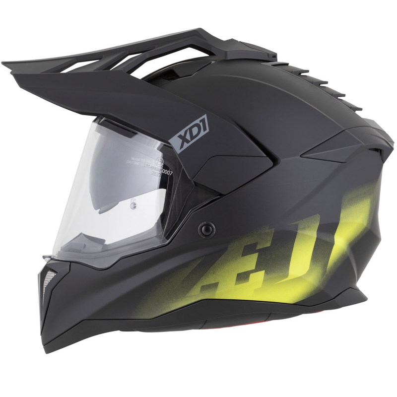 Enduro motoristična čelada ZED XD1 mat črno-fluo rumena