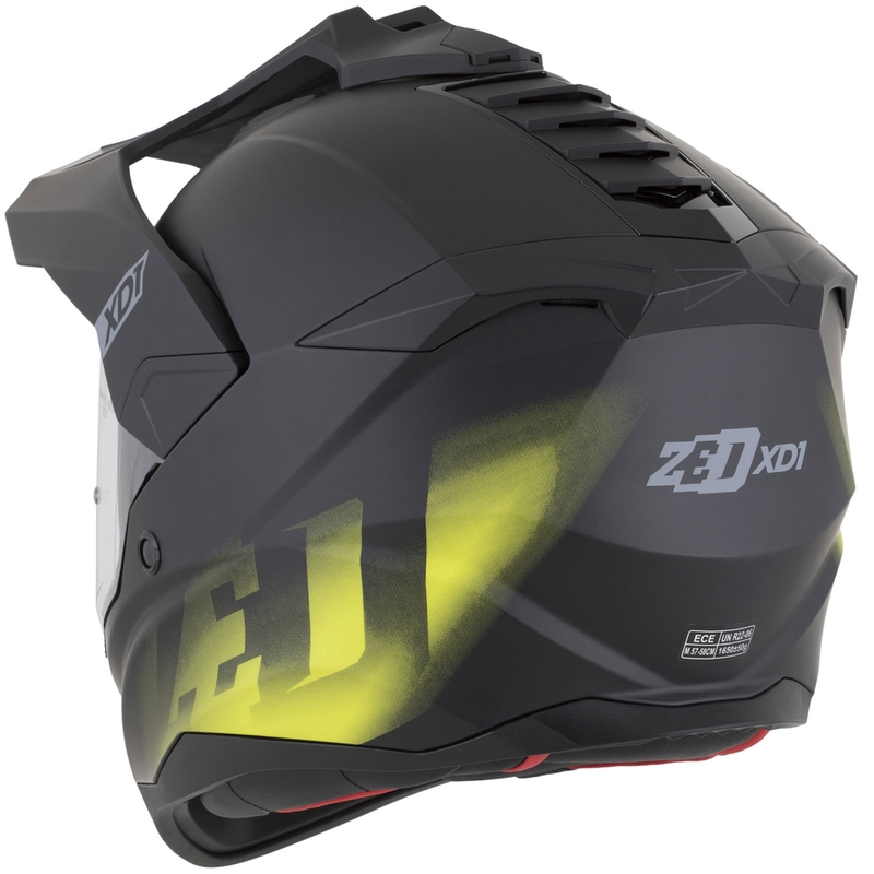 Enduro motoristična čelada ZED XD1 mat črno-fluo rumena