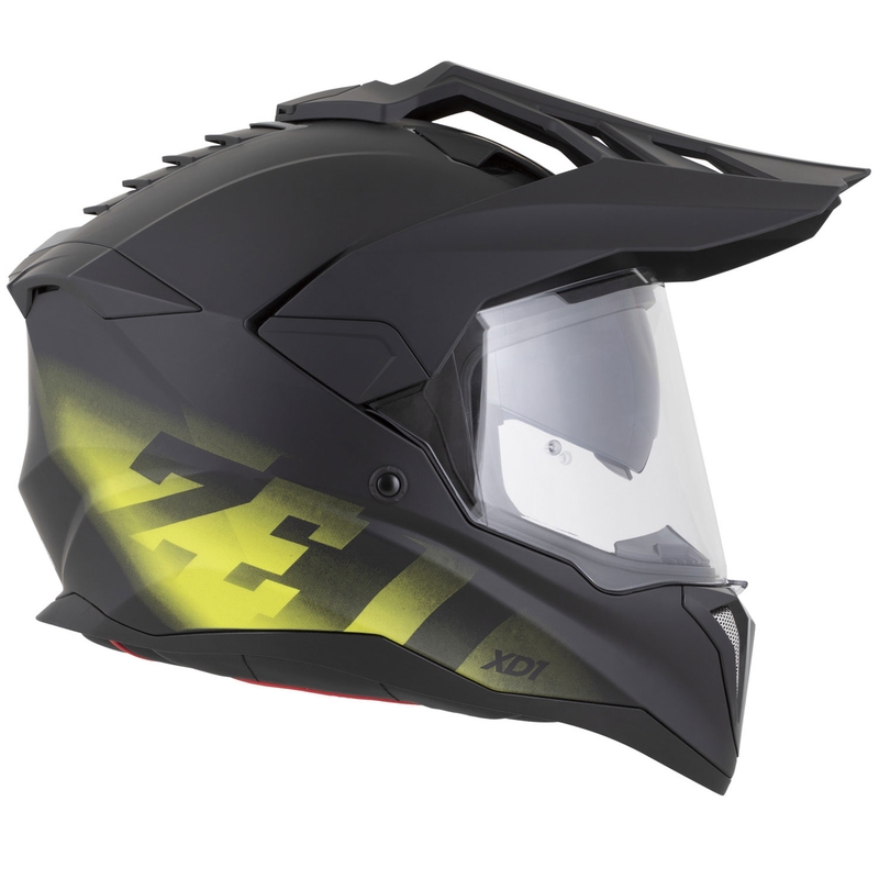 Enduro motoristična čelada ZED XD1 mat črno-fluo rumena