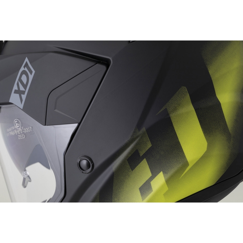 Enduro motoristična čelada ZED XD1 mat črno-fluo rumena