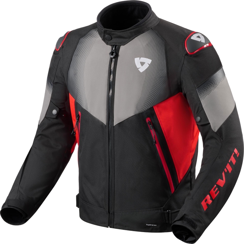 Motoristična jakna Revit Control H2O črno-rdeča