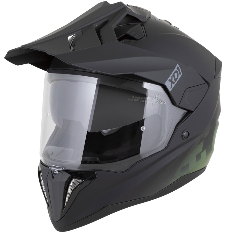 Enduro motoristična čelada ZED XD1 mat črno-temno zelena