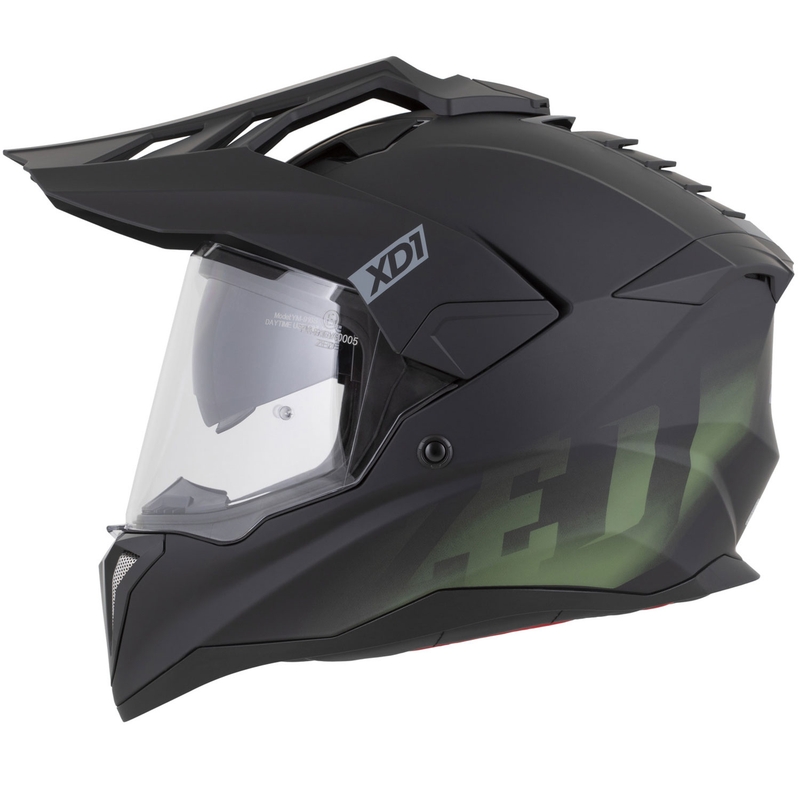 Enduro motoristična čelada ZED XD1 mat črno-temno zelena