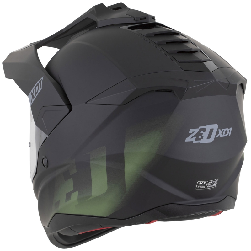 Enduro motoristična čelada ZED XD1 mat črno-temno zelena