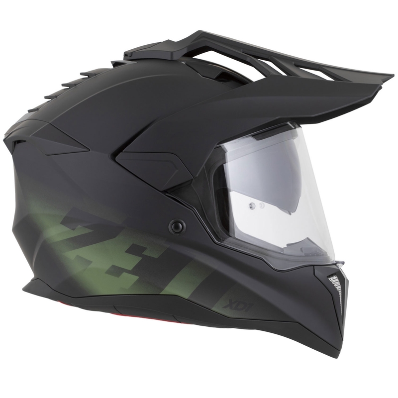 Enduro motoristična čelada ZED XD1 mat črno-temno zelena