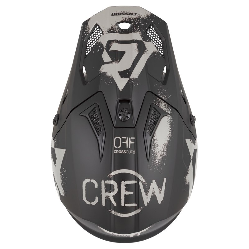 Cassida Cross Cup 2 Crew motoristična čelada za motokros, mat črno-peščena