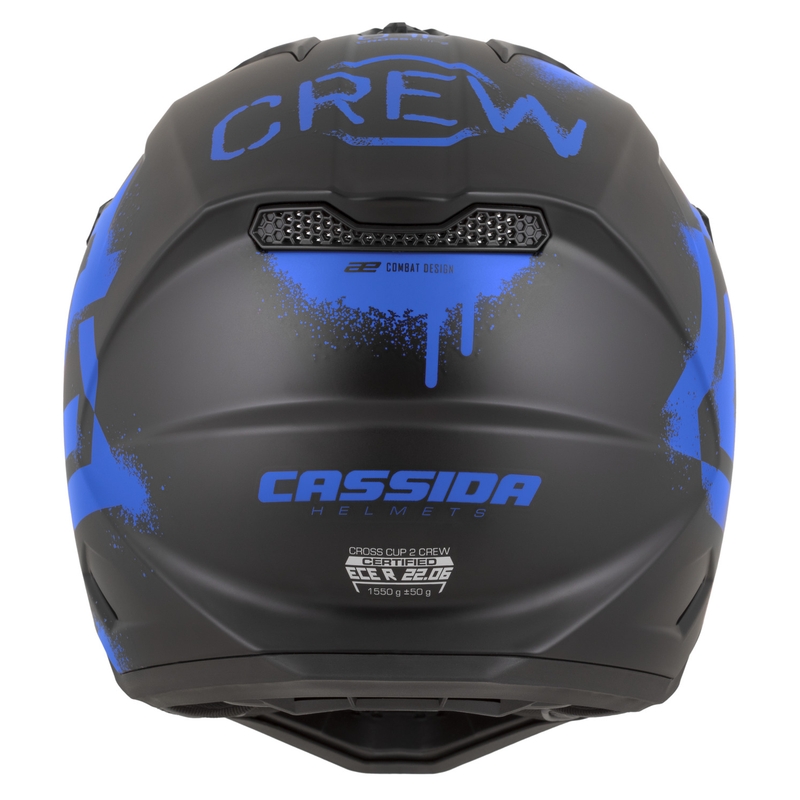 Cassida Cross Cup 2 Crew motoristična čelada za motokros, mat črno-modra
