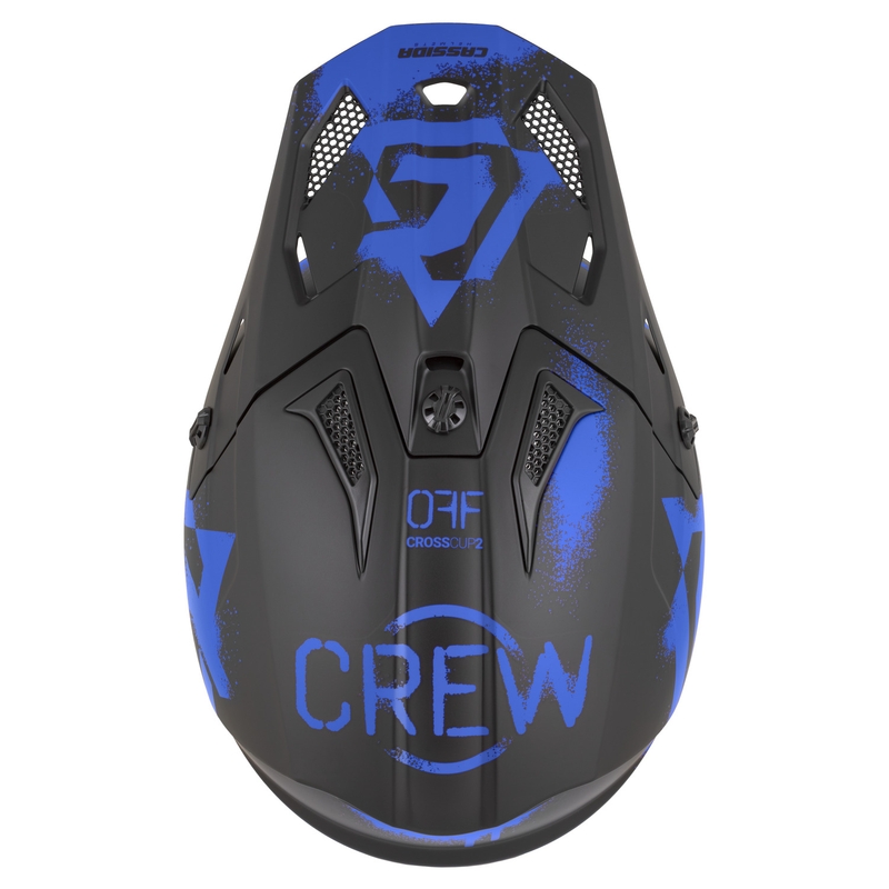 Cassida Cross Cup 2 Crew motoristična čelada za motokros, mat črno-modra