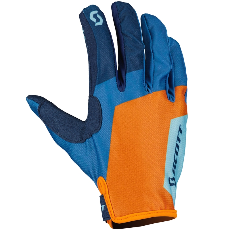 Otroške motokros rokavice SCOTT 350 FURY EVO modro-oranžne