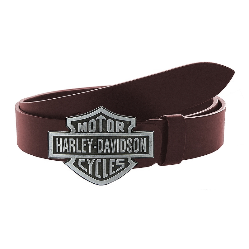 Usnjen moto pas z rjavo zaponko Harley-Davidson