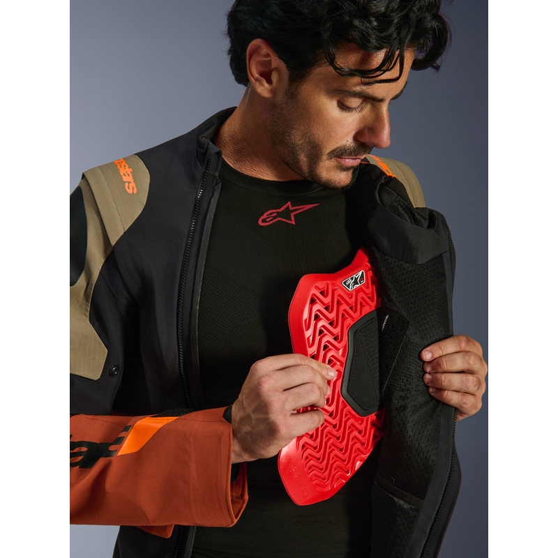 Alpinestars Halo PRO Drystar XF motoristična jakna svetlo rjava-temno oranžna-črna