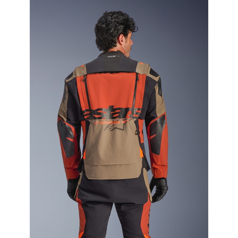 Alpinestars Halo PRO Drystar XF motoristična jakna svetlo rjava-temno oranžna-črna