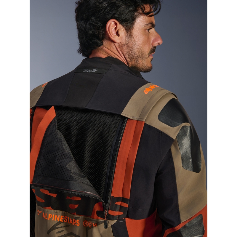 Alpinestars Halo PRO Drystar XF motoristična jakna svetlo rjava-temno oranžna-črna