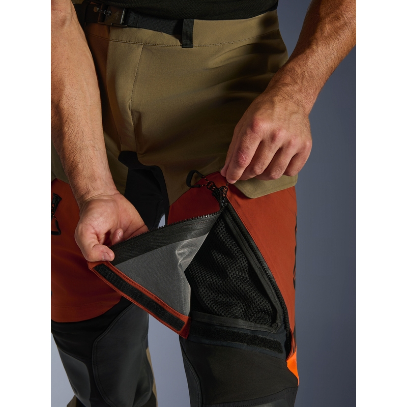 Alpinestars Halo PRO Drystar XF motoristične hlače svetlo rjave-temno oranžne-črne