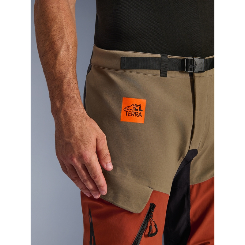 Alpinestars Halo PRO Drystar XF motoristične hlače svetlo rjave-temno oranžne-črne