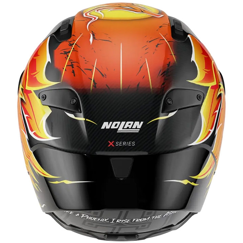 Motoristična čelada Nolan X-804 RS Ultra Carbon Replica Iannone 368 črno-rdeče-oranžno-rumena