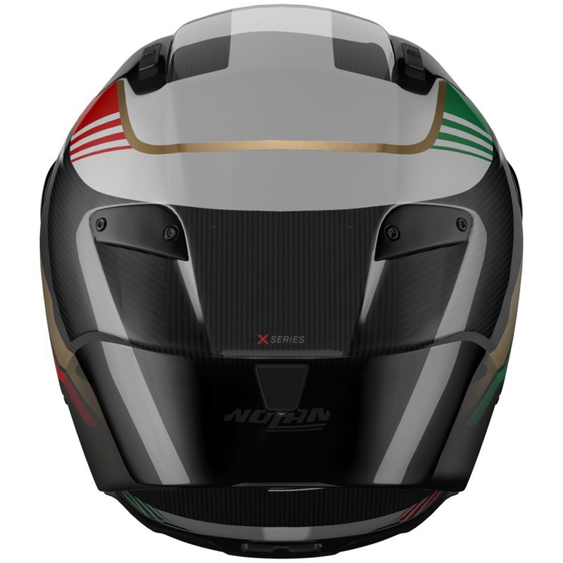 Motoristična čelada Nolan X-804 RS Ultra Carbon Piega, sijajna črno-zlato-rdeče-zelena