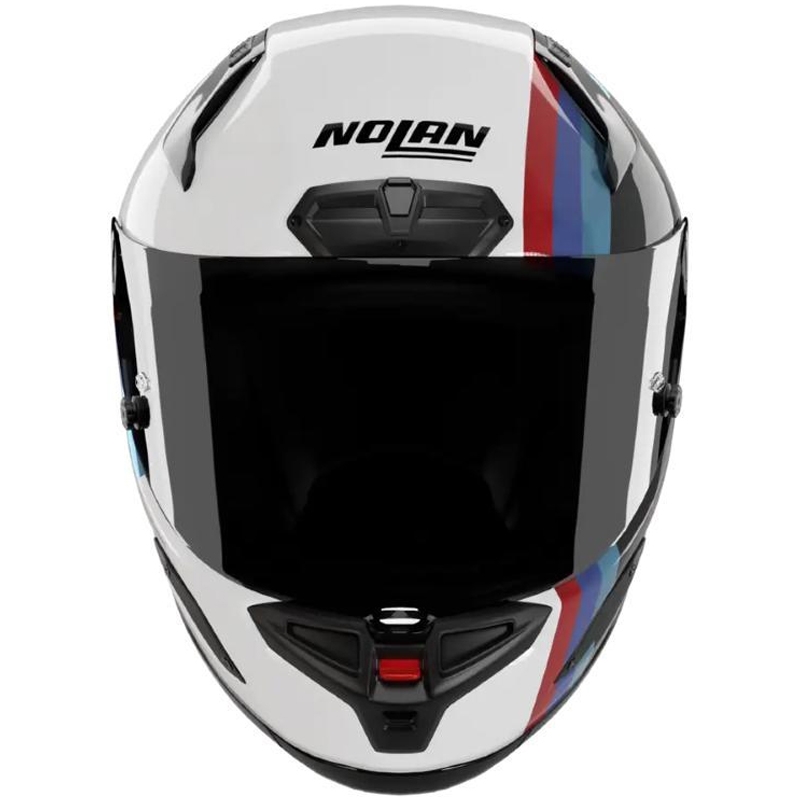 Motoristična čelada Nolan X-804 RS Ultra Carbon Gemini 365, sijajna sivo-belo-modro-rdeča