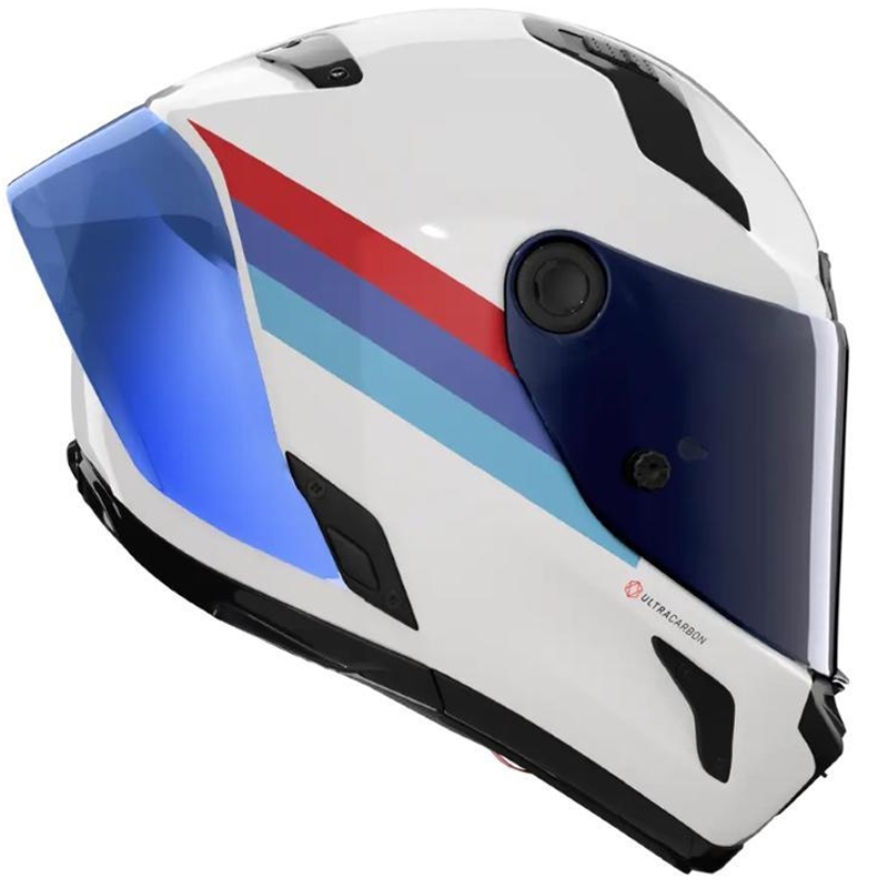 Motoristična čelada Nolan X-804 RS Ultra Carbon Gemini 365, sijajna sivo-belo-modro-rdeča