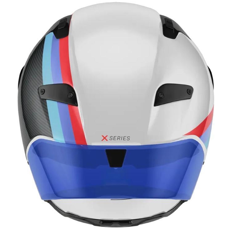Motoristična čelada Nolan X-804 RS Ultra Carbon Gemini 365, sijajna sivo-belo-modro-rdeča