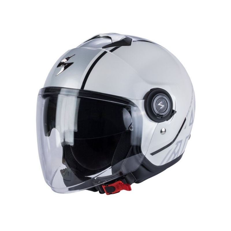 Odprta motoristična čelada Scorpion EXO-CITY Avenue white-silver