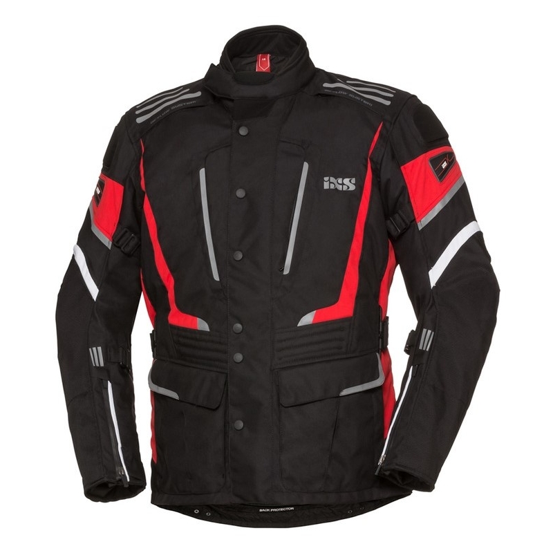 IXS Powells črno-rdeča motoristična jakna