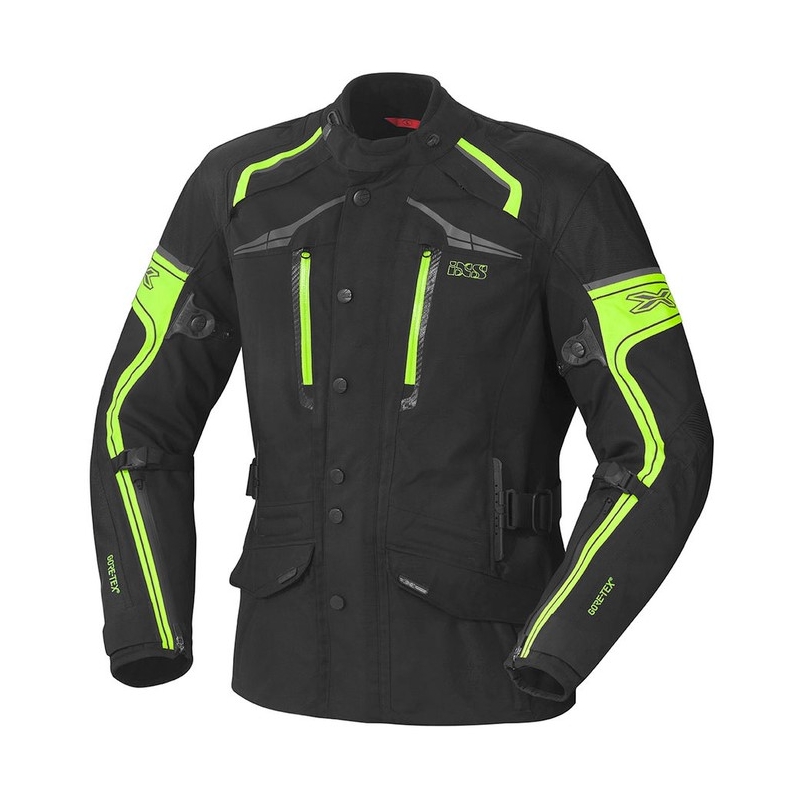 Ženska motoristična jakna iXS Montgomery Black-Fluo Yellow